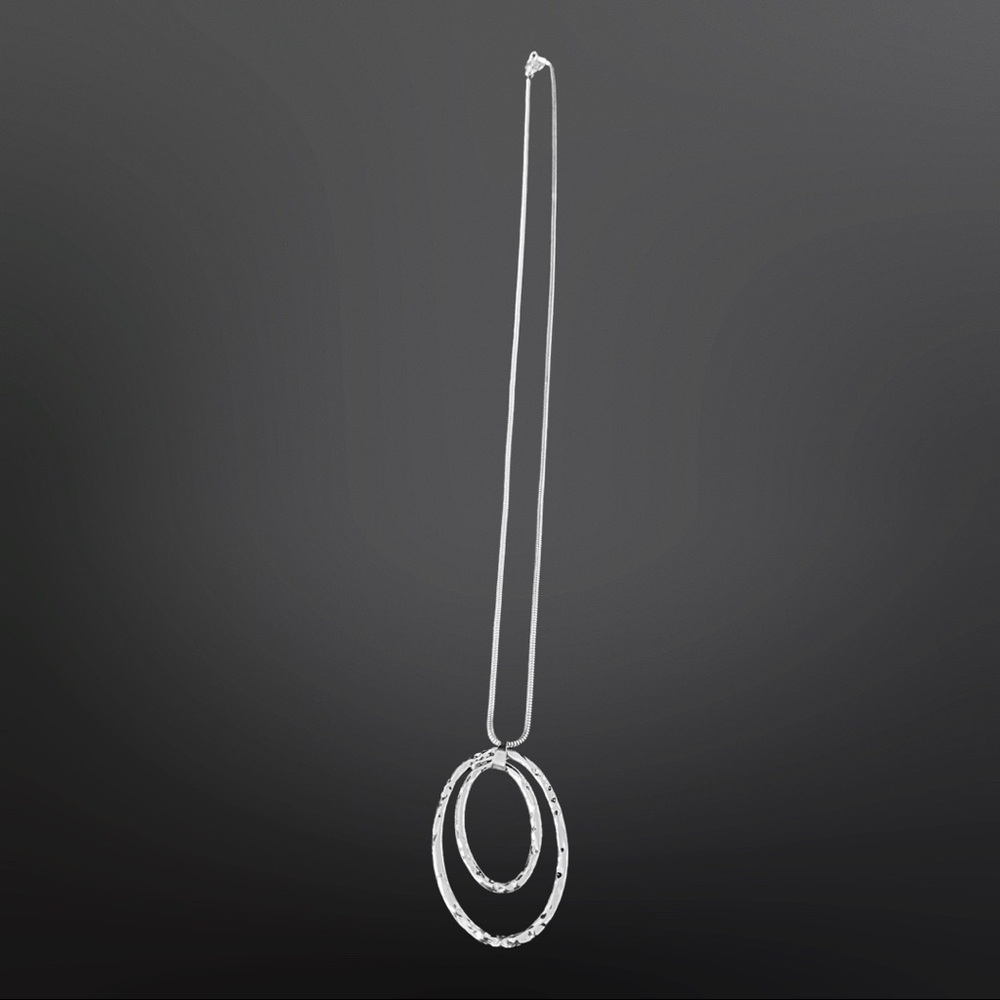 Silver long necklace
